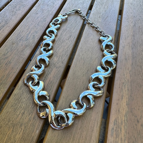 SOLD Monet gold tone rams head necklace and silver tone necklace - Picture 6 of 9